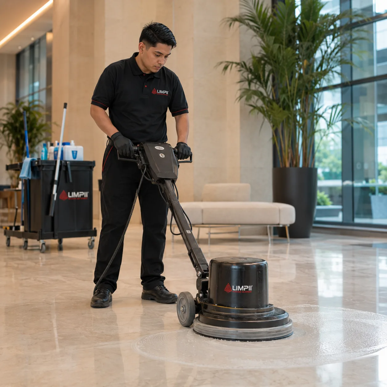 Servicio especializado de tratamiento de pisos LIMPII
